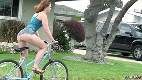 small tits ginger girl with big butt pickup by stranger and give him a fuck with rimjob and prostate massage