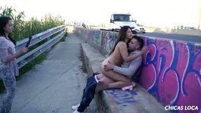 MAMACITAZ CRAZY PUBLIC SEX On A Highway With Amateur Latina Teen Nikol