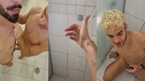 vincent and vitor in bath with feet fetish and cum