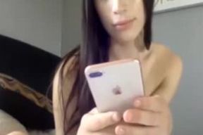 wonderful brown-haired hair transgender princess Taunting camera