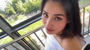 amelia flexible 21 yr old gets pov blowjob & swallows cum