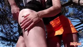 Busty French MILFs Arianna and Angelina share a cock in threesome