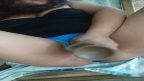 Hot and Dripping Outdoor Solo Fun