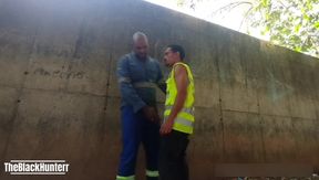 Two Workers Behind the Service Wall