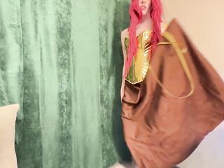Pyra Flame Pixie Seduction - Red Underware Tease to Fiery Ride