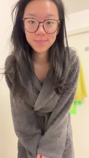 Bathrobe selfie