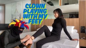 my feet, adored by my clown