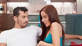 Alex Jones, Aften Opal And Vanna Bardot In Sucks Big And Long Black Cock On The Couch