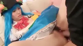 Tenshi Hinanawi Seduces Boss – Horny Secretary Toys Sucks On Camera!