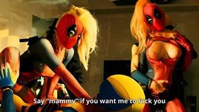 Deadpool Vs Wolverine. Crazy Sexual Fight - Facesitting, Creampie - Mollyredwolf
