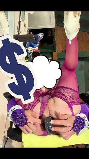 Sexy Anal Dildo Shemale Panties by the Side Riding Anal Dildo