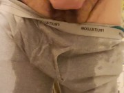 Chubby DILF self piss and Jerkoff