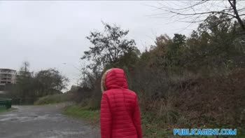 Blonde Alexis Bardot Spills Secrets in Public POV Fling