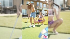 Aria’s personal golf coach who wants to teach the babe to hit the ball.