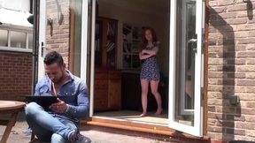 Ella Huges, that fiery-haired teen porn siren, ravaged by Jake J's massive member