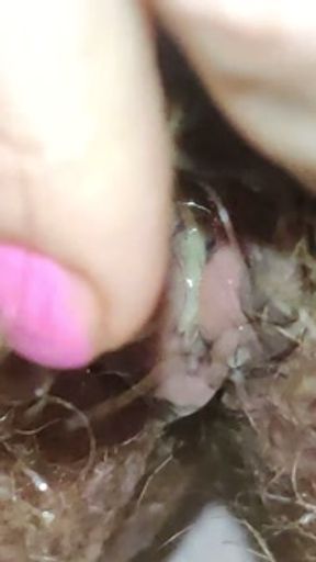 Hairy Creamy Pussy Pissing Close Up And Farting