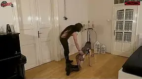 Petite brunette Violet gets BDSM'd rigid