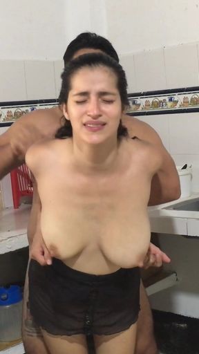 Sex with My Best Friend's Stepmother in the Kitchen