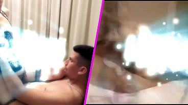 SHE WAS ALMOST CAUGHT BY THE HUSBAND, WITH ONE OF HIS LOVERS