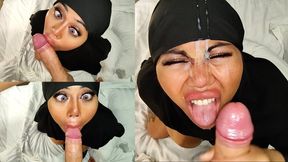 HIJAB AHEGAO POV BLOWJOB