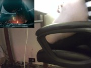 Femboy plays Destiny while riding dildo
