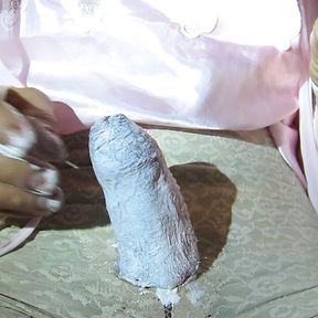 gipsydreamers masturbation with creamed penis in satin and bodice