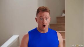 Blonde tattooed Kayley Gunner gives POV handjob and blowjob