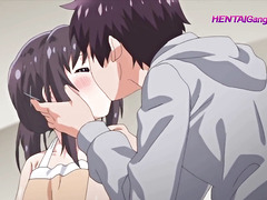 She -Censored- in His Arms, Then Wakes Up Horny and Gets Fucked Rough With Deep Creampie