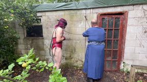 Part 2: Lanista Bear takes his pony Allegro for training in the garden.