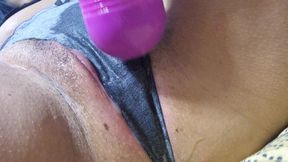 Orgasmic Panty-Hosed Slut Gets Down with Massive Cum Facial