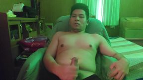 Fat Man Gets Creampie in Bedroom POV