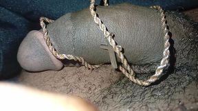Rusted chain on dick