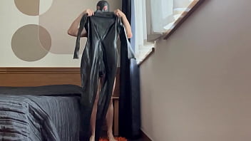 Wearing a &quot_The Latex Collection&quot_ catsuit
