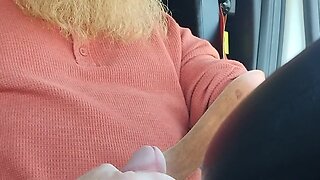 Cumming a little at first, then a lot while driving