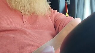 Cumming a little at first, then a lot while driving