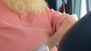 Cumming a little at first, then a lot while driving