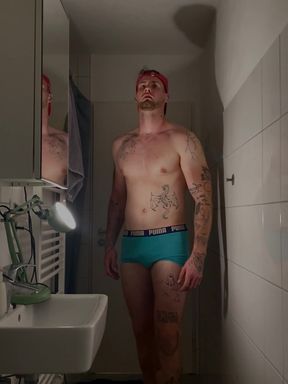 German muscle guy and his small dick
