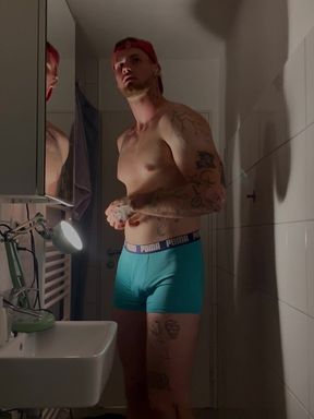 German muscle guy and his small dick