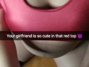 My college girlfriend start cheating! Even in join the gangbang sex [Cuckold RP Snapchat]