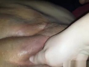She rubs her clit with a dildo while I fisting her cunt