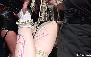Tied slut dp banged in public ffm