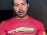 Playing with big pecs and tits