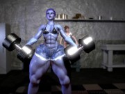 Widowmaker Works Out (Muscle Growth Animation)