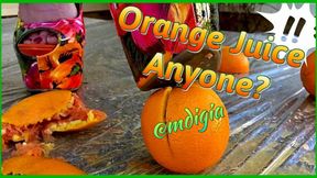 LICK THIS FRESHLY SQUEEZED ORANGE JUICE WITH YOUR TONGUE (SLO-MO SHOTS)