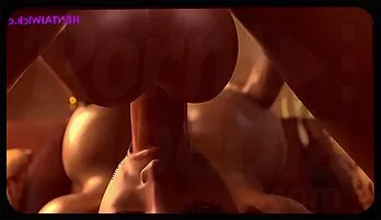 3D Hentai Animation: Busty MILF Gets Hard Anal and Squirts
