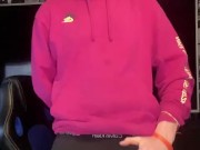 British Chav teases big hard cock