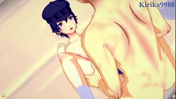 Naoto Shirogane and Rise Kujikawa and Yu Narukami intense sex. - Persona 4 Hentai