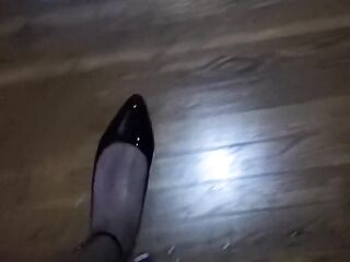 Biggest Crossdresser POV walk in flats