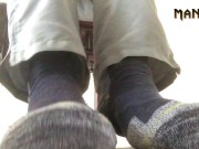 NOT AT THE DINNER TABLE! - SORRY COULDN’T HELP IT - CUM FEET SOCKS SERIES - MANLYFOOT 💦 🦶