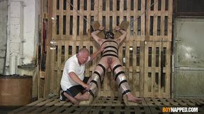 Bound twink sub Chase Parker dominated and tormented by dom